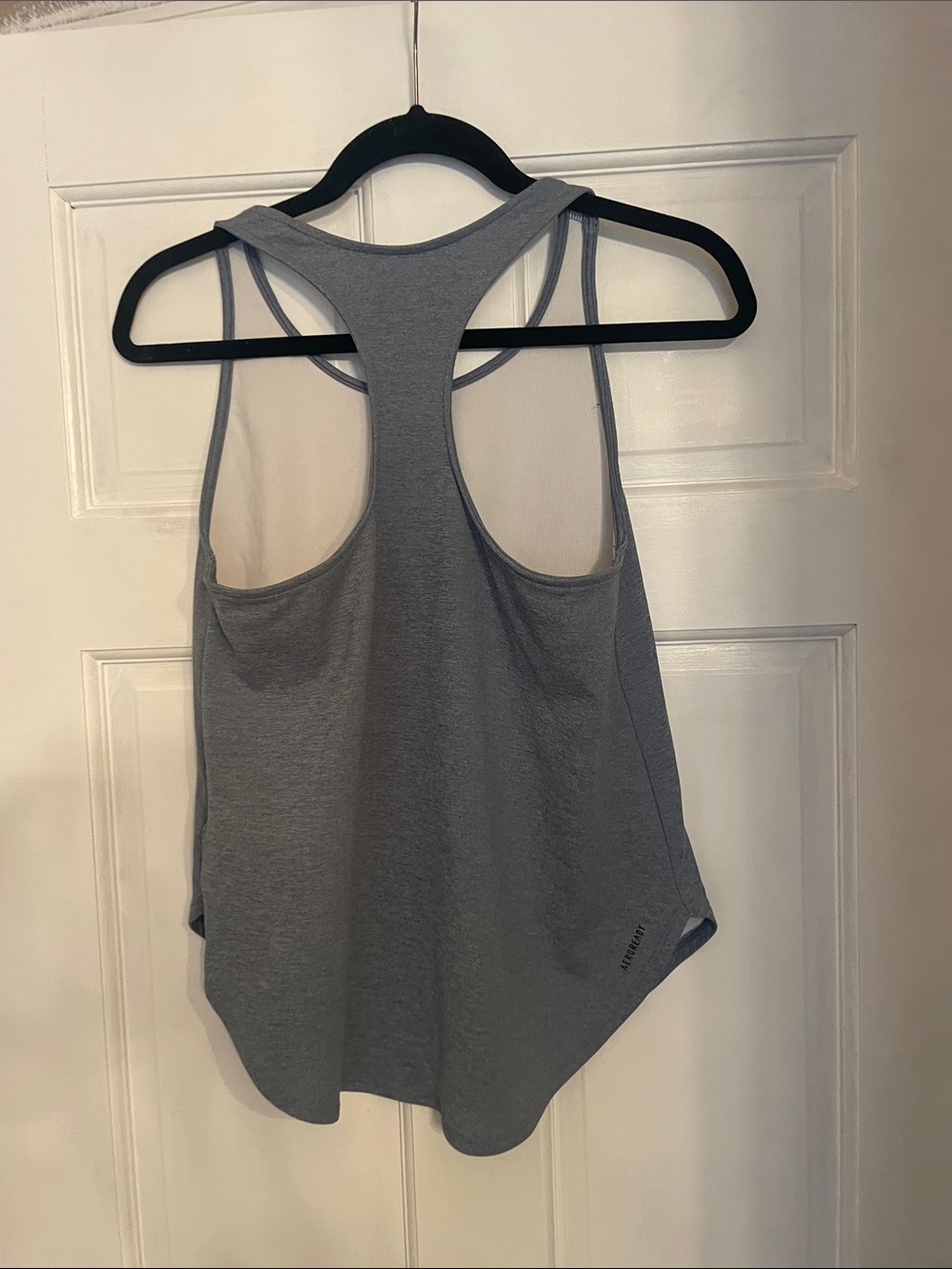 adidas Light Gray Racerback Performance Tank - Picture 3 of 3